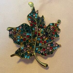 Colorful Leaf Brooch